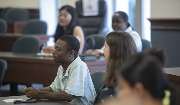 Law school students discuss upcoming opportunities for law students.