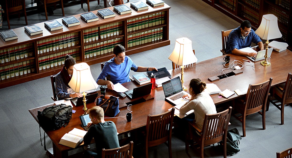 11.12.2015--Students study in the Washington University Law Library. James Byard/WUSTL Photos