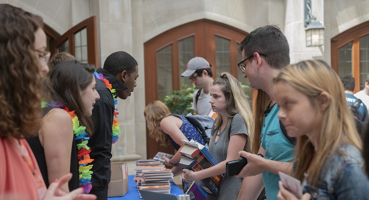 WashULaw students participate in the activities fair.
