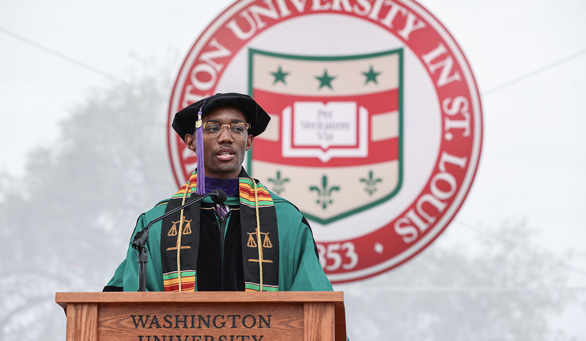 2023 WashULaw Graduate Nicholas Armstrong Gives Remarks at WashU